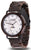 Montre en bois pour homme avec cadran rond, bracelet en bois et affichage des phases de lune