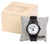 Montre en bois pour homme avec cadran blanc, aiguilles noires et bracelet en bois