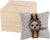 Bracelet de montre pour femme avec cadran noir, bracelet en bois et lunette ornée de strass