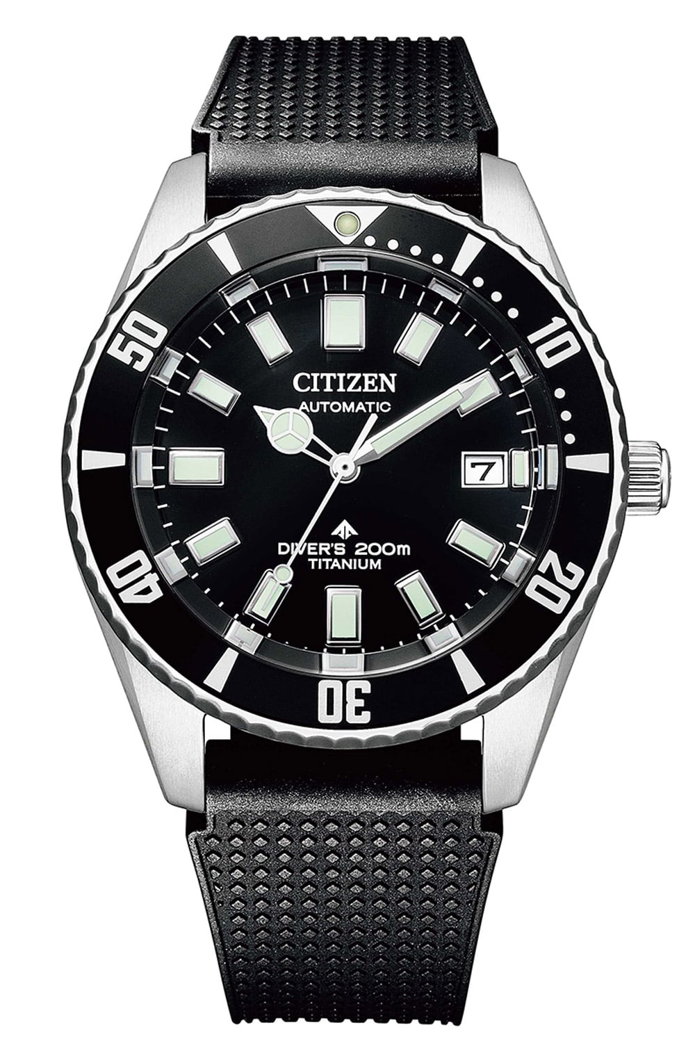 Citizen Promaster Fujitsubo Taucheruhr: schwarzes Zifferblatt, schwarzes Kautschukarmband