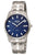 Boccia Herrenuhr mit Titanarmband und rundem blauem Zifferblatt, Datumsanzeige bei 3