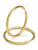 Créoles en titane doré, anneau rond, courbé, env. 38 mm