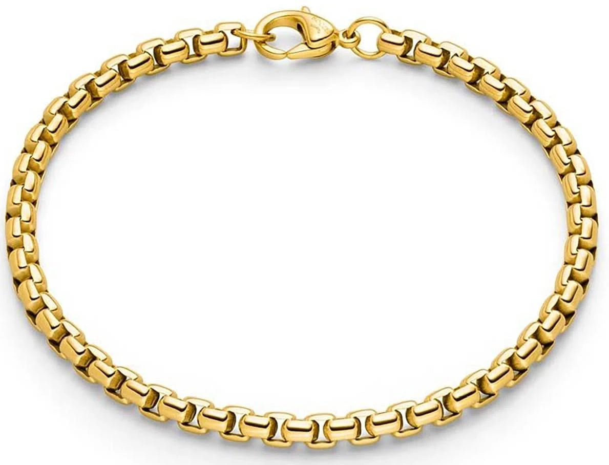 Bracelet gourmette doré avec fermoir
