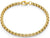 Bracelet gourmette doré avec fermoir