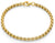 Bracelet chaîne en titane plaqué or avec maillons rectangulaires