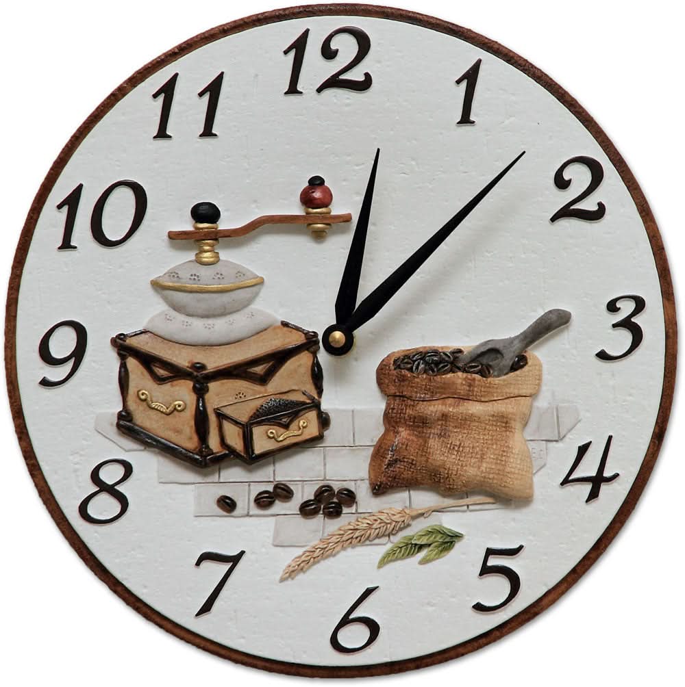 Horloge murale en céramique Terrastudio • Mouvement à quartz précis • Fait main