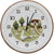 Horloge murale en céramique artificielle avec motif de ferme peint à la main, cygnes, chiffres 1–12