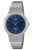 Casio Armbanduhr mit dunkelblauem Zifferblatt, Edelstahlarmband, runder Quarz-WR-Anzeige