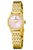 Damenarmbanduhr Festina mit goldenem Metallarmband und rosafarbenem Zifferblatt
