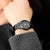 Festina Damenuhr am Handgelenk, schwarzes Keramikarmband und schwarzes Zifferblatt