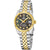 Festina Damenuhr, bicolor Edelstahl, schwarzes Zifferblatt, Saphirglas