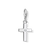 Pendentif croix en argent sterling 925 avec petite pierre dans la croix