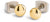 Boucles d'oreilles plaquées or avec éléments ronds en forme de boule et fermoir à poussette