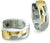 Créoles Titan bicolores or et argent avec diamant