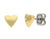 Clous d'oreilles en titane en forme de cœur avec cœur plaqué or, couleur or