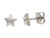 Clous d'oreilles en titane avec pendentif étoile et fermoir papillon