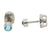 Boucles d'oreilles Titane Pierre bleue Swarovski Boccia Jewelry Modèle 05095-03