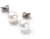 Boucles d'oreilles avec perles de culture d'eau douce et fermoir argenté