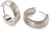 Satin-matte Creolen aus Metall, silberfarben, runde Hoops