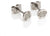 Clous d'oreilles satinés mats avec disques ronds, couleur argent
