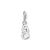 Pendentif cœur en argent sterling 925 avec motif cœur et passant