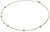 Collier Boccia avec chaîne à maillons dorés et éléments décoratifs ronds multicolores