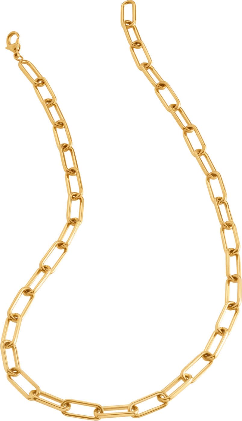Collier aus goldplattiertem Reintitan mit Gliederkette