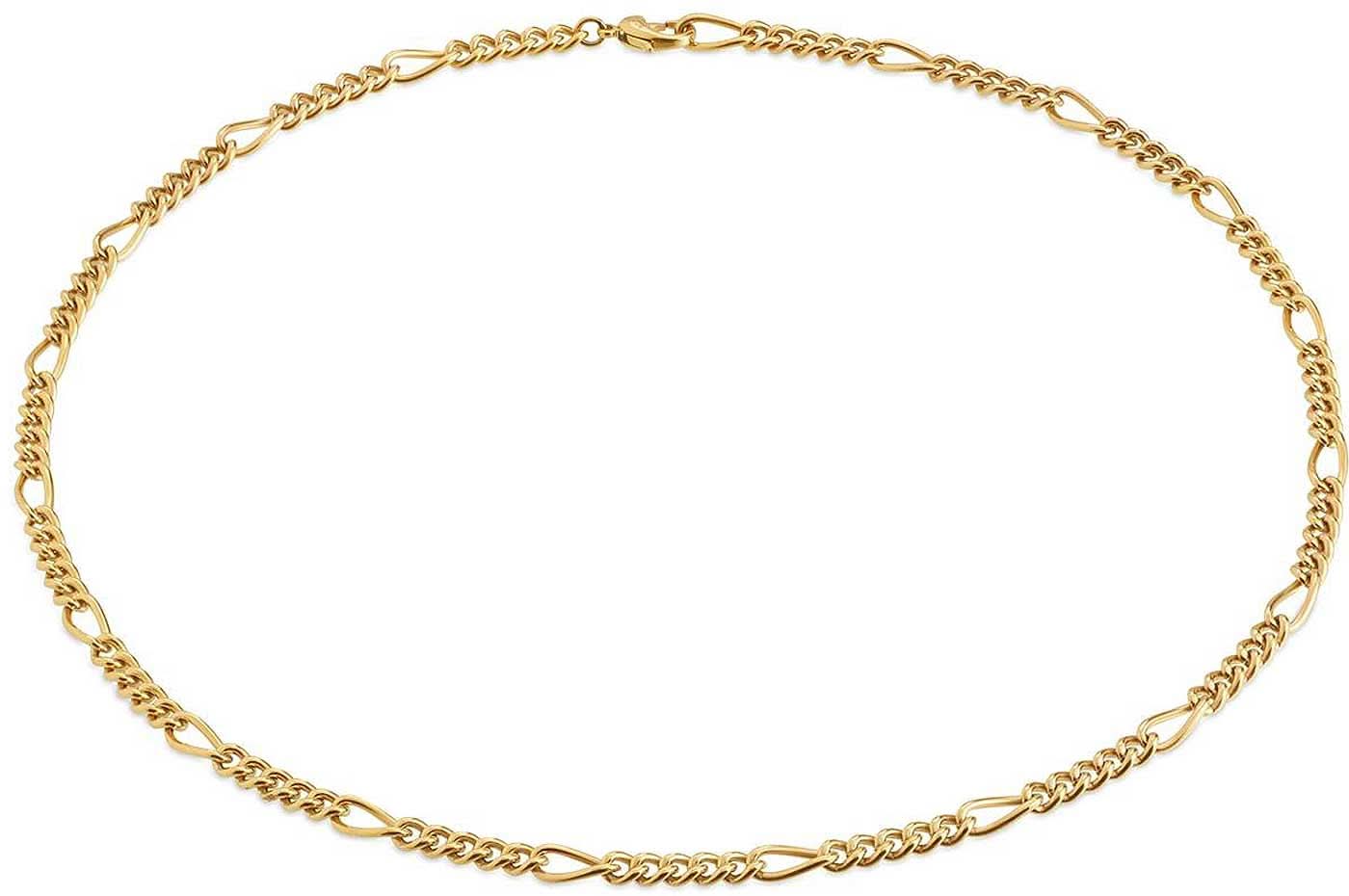 Goldfarbene Halskette mit feiner Gliederkette