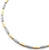 Collier bicolore en titane avec maillons ovales dorés et argentés