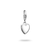 Pendentif cœur en argent sterling 925, poli, avec passant