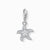 Charm étoile de mer en argent sterling 925 avec pierres scintillantes