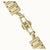 Metallarmband mit Schließe der Herrenarmbanduhr, goldfarben und gegliedert