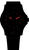 Montre Traser pour homme avec index et aiguilles lumineux rouges sur cadran sombre