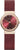 Bering Classic 10126-363 Montre pour femme • Verre saphir résistant aux rayures • Bracelet milanais rouge