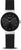 Montre BERING pour femme avec cadran noir, boîtier argenté et bracelet noir