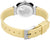 Montre pour femme avec bracelet en silicone beige et boucle réglable, fond en acier inoxydable
