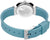 Bering Damenuhr mit türkisfarbenem Silikonarmband, Dornschließe und Edelstahlgehäuse