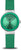 Bering Montre Femme : cadran vert, aiguilles rondes et bracelet vert