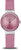 Montre pour femme avec bracelet rose et cadran rond rosé