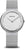 Bering Montre Femme : bracelet milanais argenté, cadran argenté avec index strass