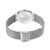 Montre Bering pour femme avec fermoir et fond gravé, bracelet milanais argenté