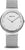Montre pour femme avec bracelet milanais argenté et cadran rond, logo Bering