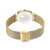 Montre femme Bering avec fond gravé et bracelet milanais doré avec fermoir