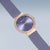 Montre pour femme avec cadran bleu, index or rose et bracelet milanais bleu