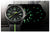 Montre homme avec cadran noir, index luminescents verts et bracelet textile noir