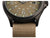 Bracelet montre, gros plan : cadran marron et bracelet en tissu marron