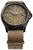 Bracelet en tissu marron avec cadran marron et index luminescents