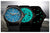Trois montres pour hommes : cadran lumineux bleu/turquoise, bracelet noir