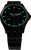 Bracelet de montre pour homme Traser avec cadran noir, index lumineux verts, bracelet en métal