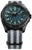 Bracelet de montre pour homme avec boîtier rond noir, bracelet en nylon gris et chiffres lumineux
